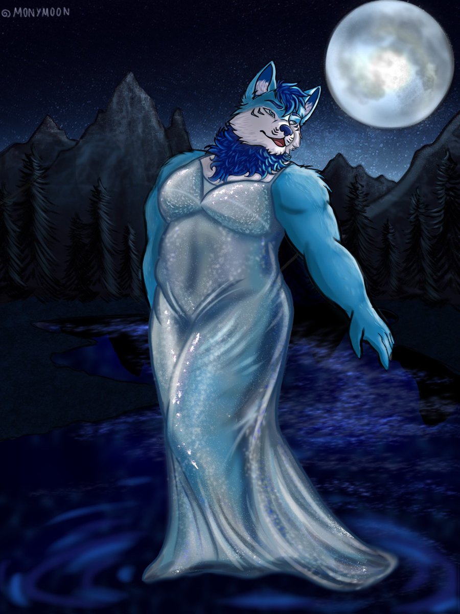 DewPup97's tweet photo. Took inspo from one of my favorite drag queens looking like a moonlight goddess! Huge thanks to @Monym0on 🎨 fantastic as always! https://t.co/xCTZ1l6Uy8