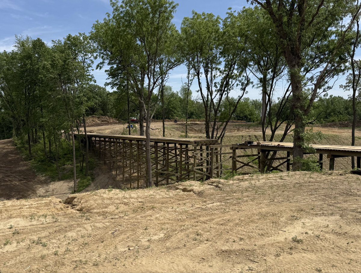 BendelowGreens's tweet photo. I got a walking tour of the renovation  progress at Finkbine in Iowa City. It’s an $11m project being led by architect Scott Hoffman. First takeaway is the amount of land they’ve moved.  You won’t recognize much of the old course with exception of #13 (island hole) which is similar but more of an actual island. Very surreal having to think about where I was on the course. 

My favorite area of the original layout was the overgrown valley between 13/14/15 which Hoffman exposed and incorporated into the new routing. Old hole #14 (was my favorite) has been reversed showing the approach in the lower left photo.  The upper right photo is a roughly 140 yard par 3 from old #15 to near the old #14 tee connected by a new bridge. 

Really looking forward to seeing the finished product.  Great use of the existing land by Hoffman. This will be in the mix as one of the best courses in Iowa when completed.