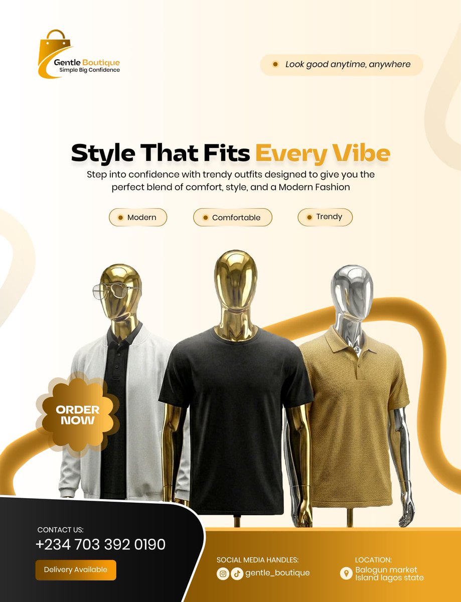 dan94120's tweet photo. Gentle Boutique
Modern Fashion For Everyday Style

Send a DM 📩 for your brand design

#danielgraphics #flyer #gentleboutique #boutique #branding https://t.co/9GWl16oFKB