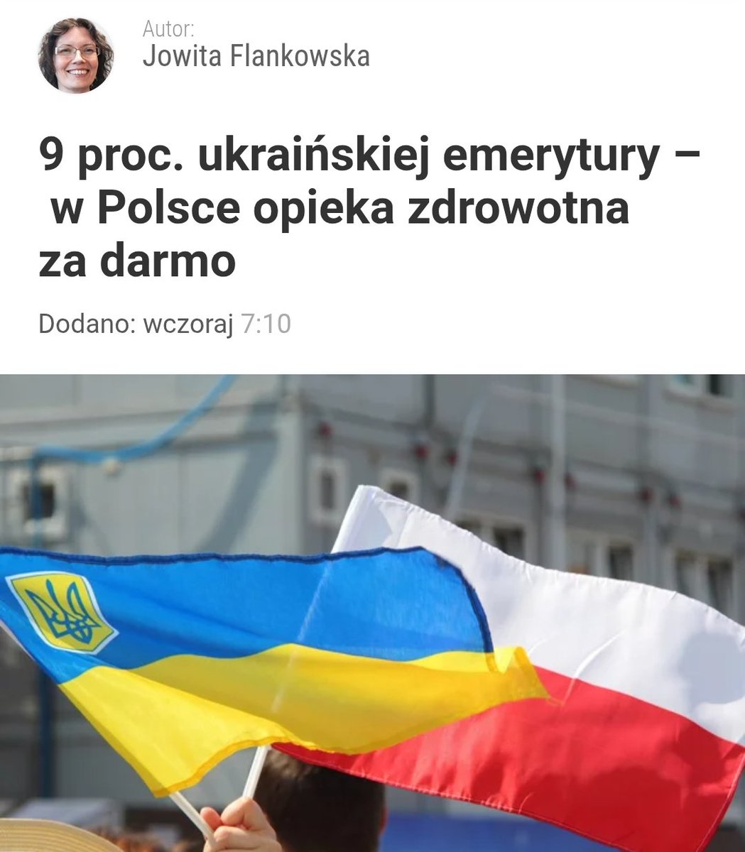 1gnasiak's tweet photo. Ukraińscy emeryci tak się ustawili w Polsce, że wystarczy jak zapłacą 58 zł składki i mają pełną darmową opiekę medyczną na nasz koszt. Polski emeryt po 40 latach harówki płaci 350-450 zł miesięcznie i stoi w kolejkach. To jawne okradanie naszych seniorów na rzecz Ukraińców https://t.co/KgpLqAqc4d