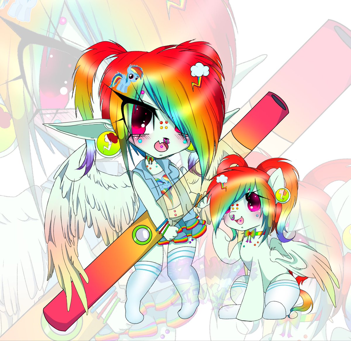 POTHEADPONY's tweet photo. My dream art style as a kid, I like how this came out!! https://t.co/823BmPuQdQ