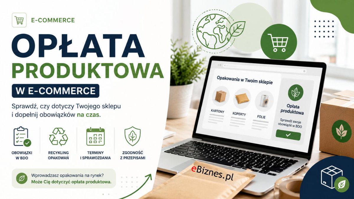 ebiznes_pl's tweet photo. Prowadzisz sklep internetowy? 📦

Samo wysyłanie paczek może oznaczać obowiązki związane z BDO i opłatą produktową.

✔ kto musi uważać
✔ co trzeba sprawdzić
✔ do kiedy trzeba się rozliczyć
👉 https://t.co/TzlWp3dnl4 https://t.co/ox0equzdpr