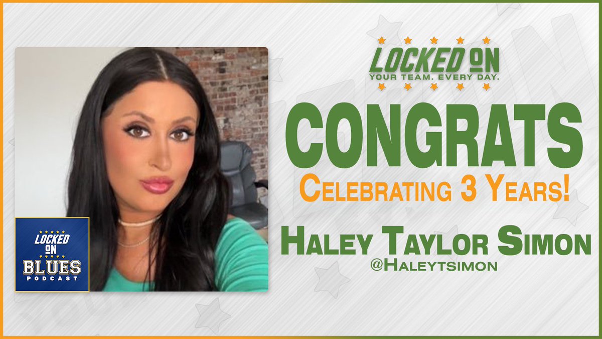 LockedOnNetwork's tweet photo. Congratulations to @LockedOnBlues Host @Haleytsimon who just hit three years with Locked On!

📺 https://t.co/ahiYx3gutZ https://t.co/9K1c4DkUaX