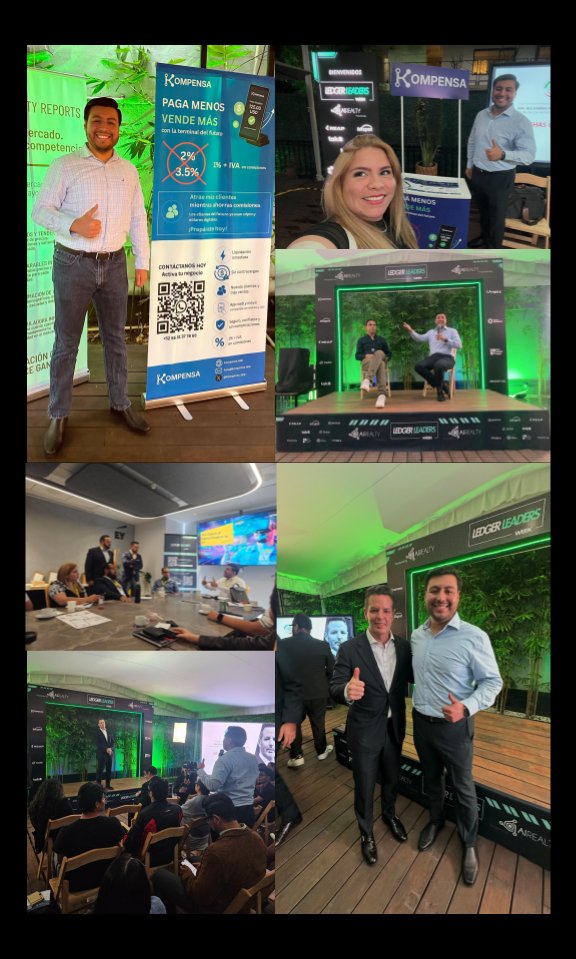 constacrypto's tweet photo. La semana pasada vivimos Ledger Leaders Week (@ForoBlockchain) a lo máximo. El fin del evento no marcó el fin de la semana, sino el fin de una racha de 3 meses trabajando más de 90 horas semanales. Empujamos nuestros límites como nunca antes, liberando a producción sobre la marcha y listando comercios en la red.

Por primera vez tuve la oportunidad de ser sponsor de un evento con un proyecto propio, y además con nivel Platino. Y claro que le exprimí todo el jugo al patrocinio. Es genial cuando la gente viene a ti, en lugar de tú a ellos.

El primer día de lanzamiento mi yo paranoico creyó que estaban hackeando la Leaders App, pero nada, sólo no esperaba ver a los primeros usuarios coleccionando tantos sellos y ganando puntos tan rápido en el Leaderboard. ¡Sustos que dan gusto!

El resto de días atendí la mayor cantidad de eventos que pude, incluso 2 o 3 por día. Aprendí sobre cuestiones legales y contables, modelos financieros, regulación, cumplimiento e infraestructura digital, y sobre cómo otras empresas han logrado hacer que las cosas sucedan.

Se ve muy cool andar de evento en evento, pero por las noches me aventé otro medio turno diario desarrollando cosas de Kompensa y estar más listo para seguir listando comercios día tras día.

El jueves pitché Kompensa en la Torre Ejecutiva BBVA, en el evento The Open Deal Room by Stellar. Incluso me atreví a decir que podemos descentralizar las cámaras de compensación privadas. Y, realmente creo que con blockchain es posible.

Finalmente, con las últimas rayitas de energía llegamos al gran día: el Evento Principal. Llegamos temprano para atender el stand, repartir volantes, dar informes, intercambiar contactos e incluso subir comerciantes a bordo en menos de 5 minutos.

Atender un stand requiere hablar con mucha gente y esto no hubiera sido posible sin la ayuda de mi compañera de vida, @signnitt, quien atendió todos los eventos posibles y estuvo al pie del cañón promocionando @Kompensa_app.

También tuve la oportunidad de subir al escenario junto con mi socio y amigo, @Isaaclegaltech, para contar el “storytime de cuando llevé a la Ciudad de México a la Blockchain”.

Cerramos con la presentación del Senador @alejandromurat, quien publicó la iniciativa de ley para regular Activos Virtuales Estables en México. No dejé pasar la oportunidad de presentarme y hacer una pregunta para abrir la conversación.

Para muchos allí terminó la noche, pero no para nosotros: faltaba la after-party VIP. El lugar, The Ark, es un negocio afiliado, así que aproveché para invitar a los asistentes a pagar con stablecoins de dólares digitales. Pegué los QRs del negocio, me llevé la terminal android, le di una capacitación express a uno de los meseros, y el resto de la noche se me fue haciendo networking y demos en vivo.

¿Cómo aguanto este ritmo? No lo sé.
¿Adrenalina? Tal vez.
¿Es saludable? Por supuesto que no.

Terminé quemadísimo, ya me tomé como 3 días de desconexión total y hoy estoy de vuelta para seguir dando el 200%.