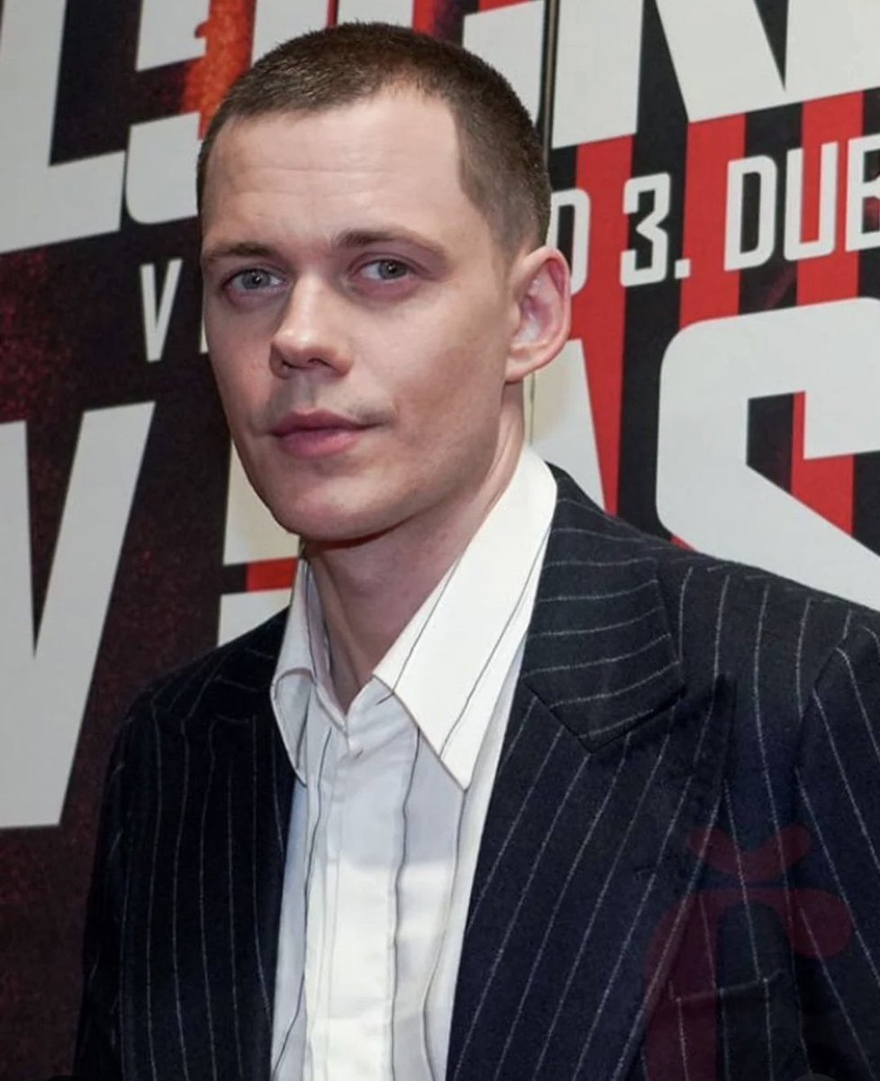 Romansbae's tweet photo. Bill and his Buzzcut for the Locked premier in Prague. Thoughts on this hairstyle?  I gotta be honest, it wasn't my favourite but atp I'd take anything.... https://t.co/s6akl6R76a