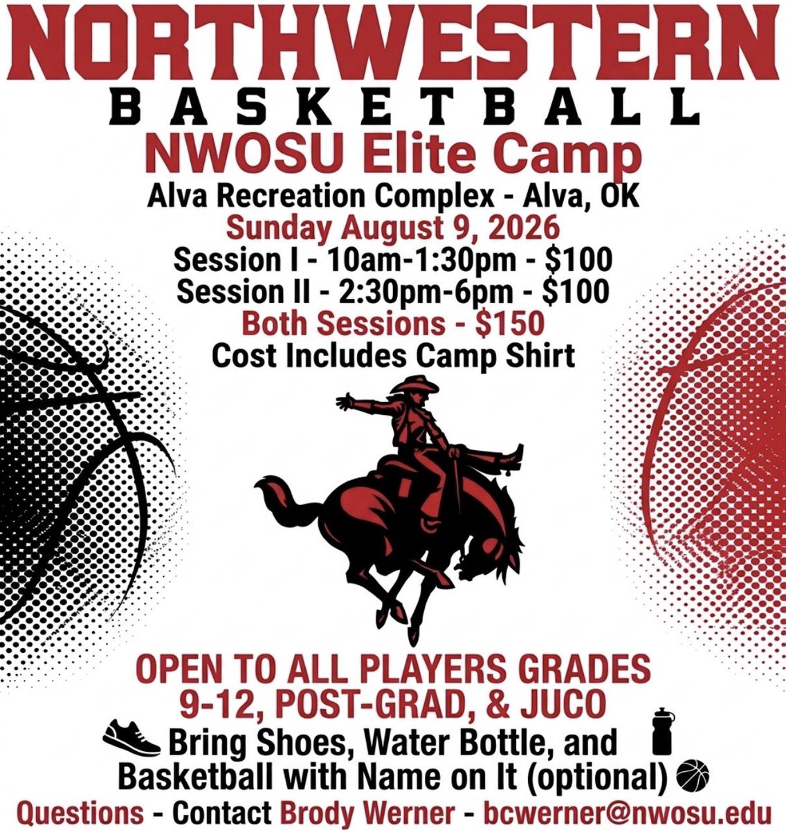 NWOSUBasketball's tweet photo. AUGUST 9TH‼️

To sign up and get more information on our Elite Camp, click the link below

🔗: https://t.co/X3l3b6Lwga https://t.co/ATsdJHEHim