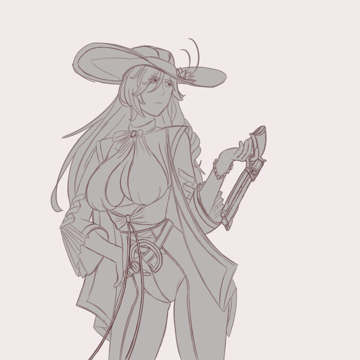 HarryCox63's tweet photo. Current favourite gacha game lady (I can't draw those see-through sleeves) #nevernesstoeverness https://t.co/BIc4vdazo2