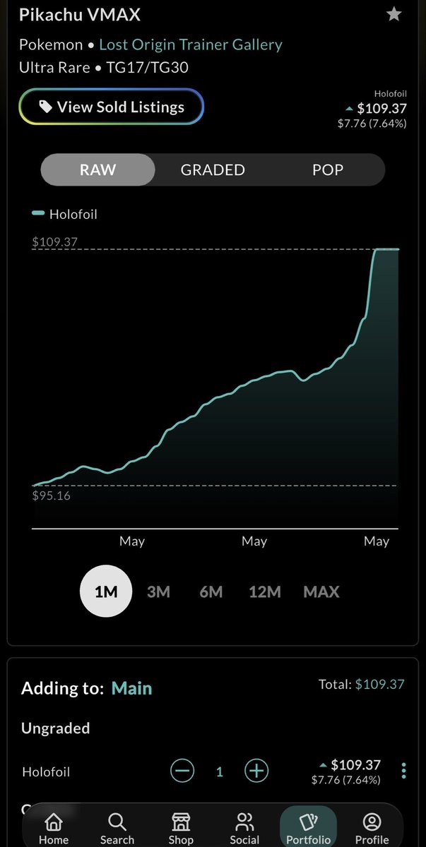 TizzleCards's tweet photo. I’d go with Collectr, but that’s just my preference.

You can track your full portfolio, add your paid prices, monitor gains/losses, and filter as needed. It adjusts values based on condition (raw/graded), scans cards pretty fast, and has a solid trade analyzer to compare deals.
Great for value-focused collectors.