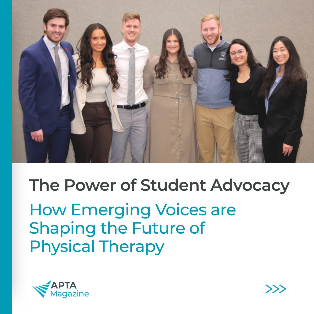 APTA_official's tweet photo. #PTadvocacy isn’t something you wait to grow into — it’s something you step into now.

Students like Noah are proving that every voice matters in advancing access and care.👏

Read how PT and PTA students are already shaping the future of the profession: https://t.co/PGF28VKT2n https://t.co/xEHHPUwkje