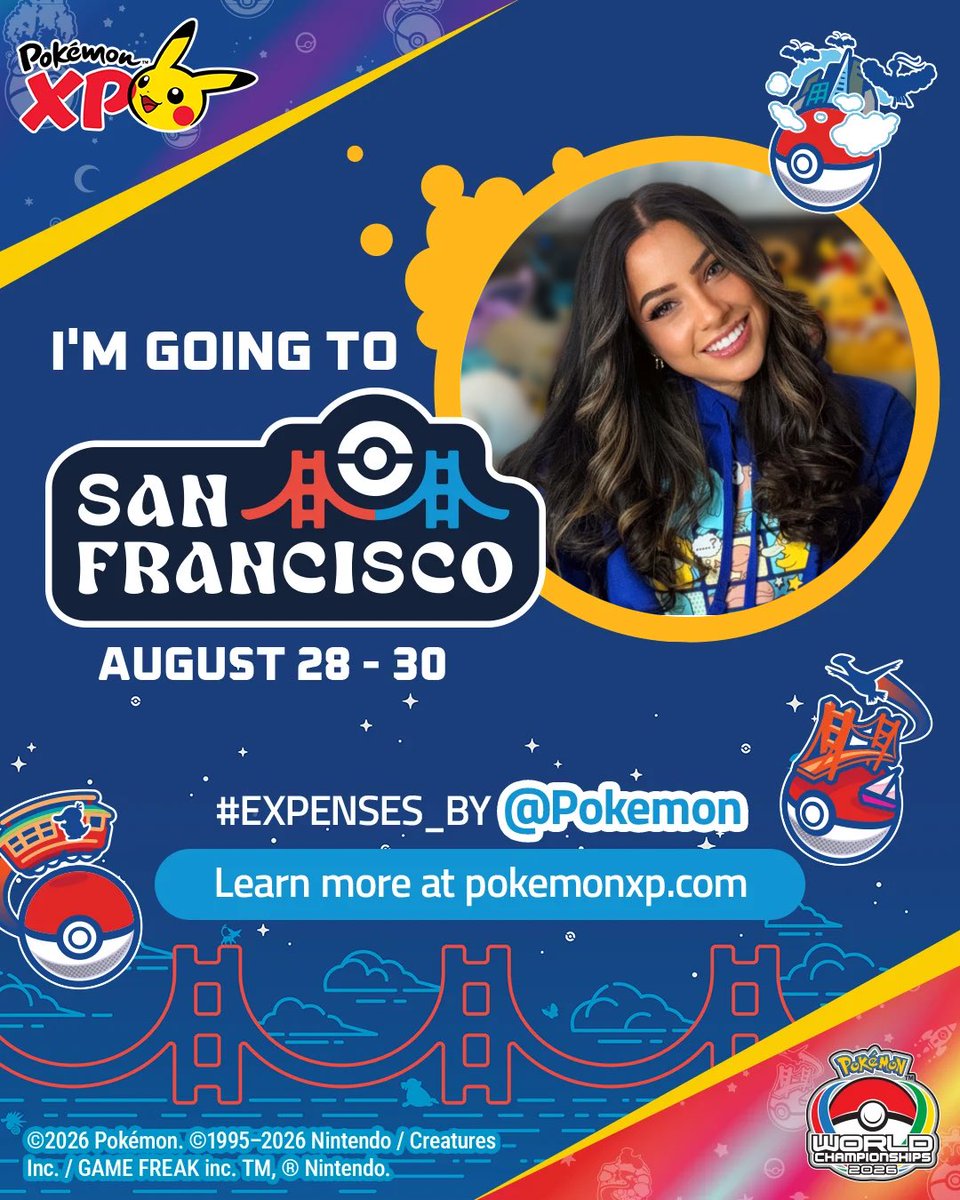 prncessdianaaa's tweet photo. HUGE NEWS!! I’m super excited to officially announce that I will be attending @Pokemon Worlds 2026 and THE FIRST EVER POKEMON XP in San Francisco as a #Pokemon_Partner ! 

I’m so excited to see you all there! TYSM for all your support 💕

#expenses_paid #PokemonXP #PokemonWorlds https://t.co/9Aiv7WvSHq