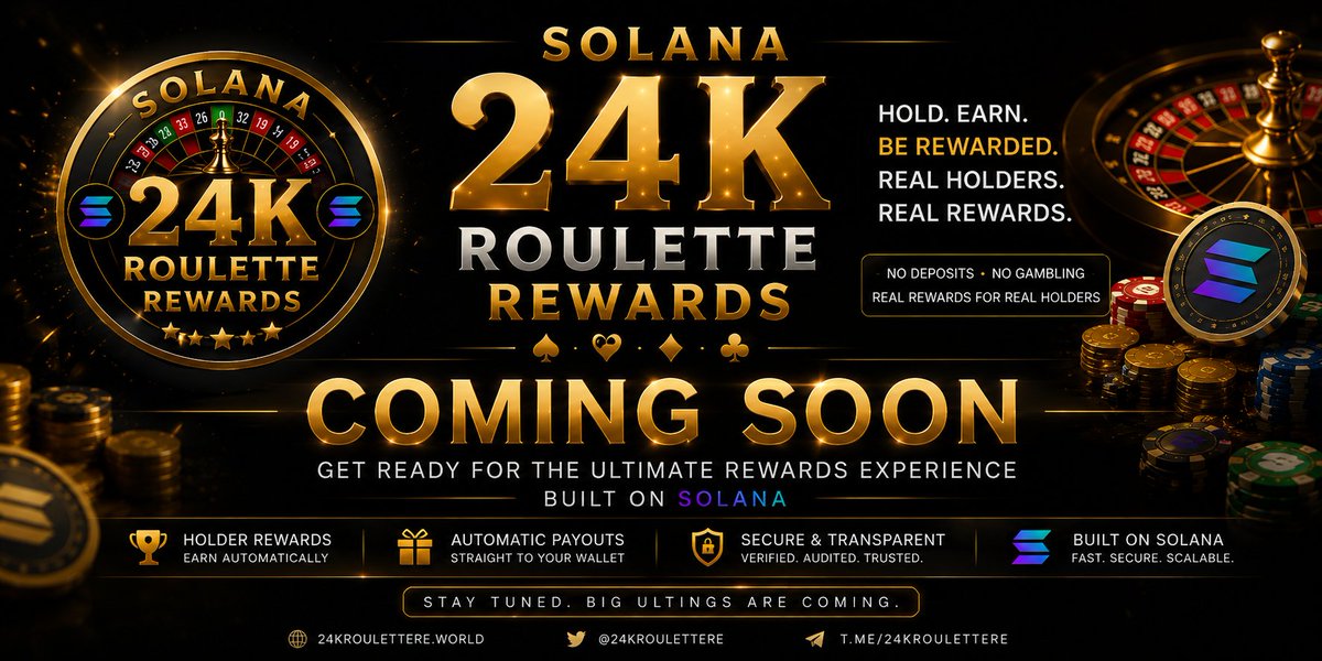 Solana 24K Roulette Rewards (@24KHolderReward) / Posts / X