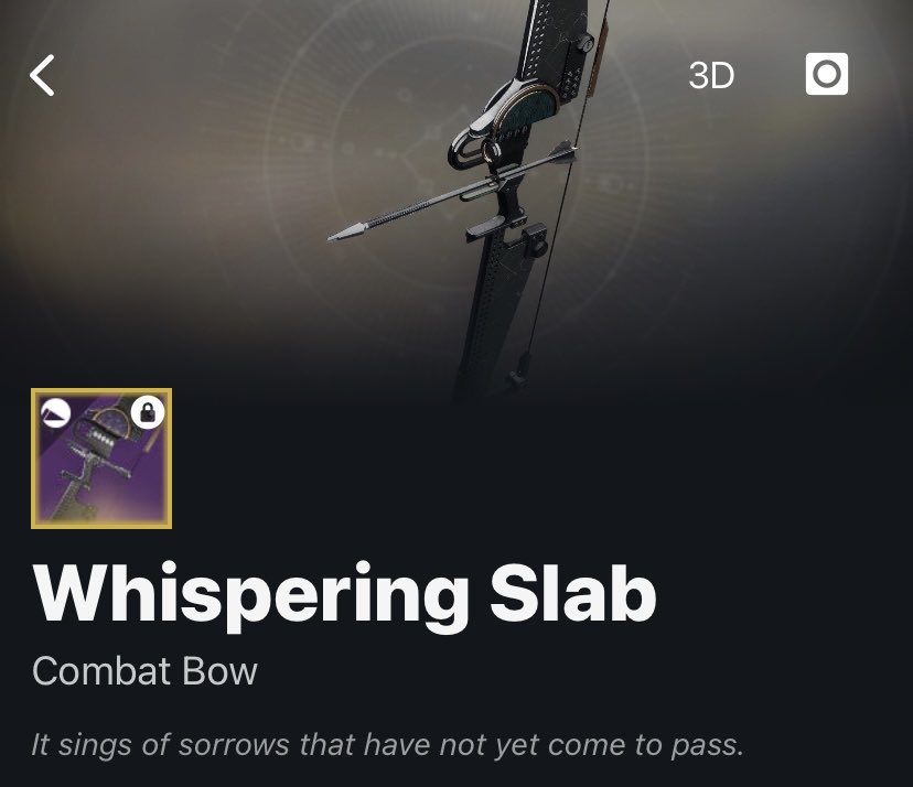SlabEnjoyer's tweet photo. @Destiny2Team @falloutplays I need the funny bow https://t.co/SQcMXqNnWm