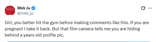 SinningQuacker's tweet photo. @mek_ju @Sandee8298 @mckinleylettre Bullshit.
You can lie to yourself - but the evidence is clear.
You are a judgy wudgy and probably have no hair. https://t.co/RnaYntzOgM