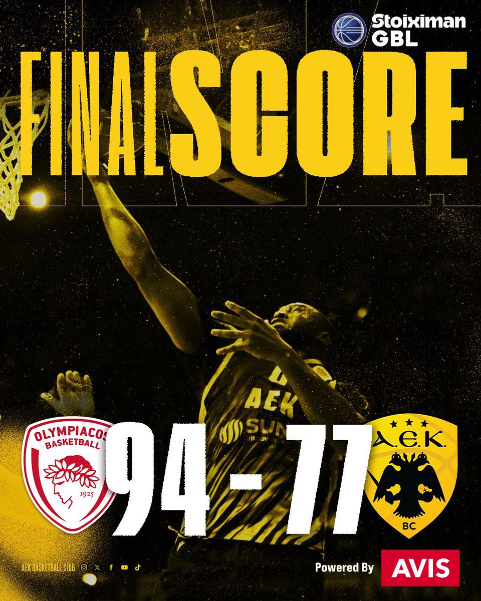 aekbcgr's tweet photo. Final score

#aekbc #stoiximangbl https://t.co/C4NO53rumA