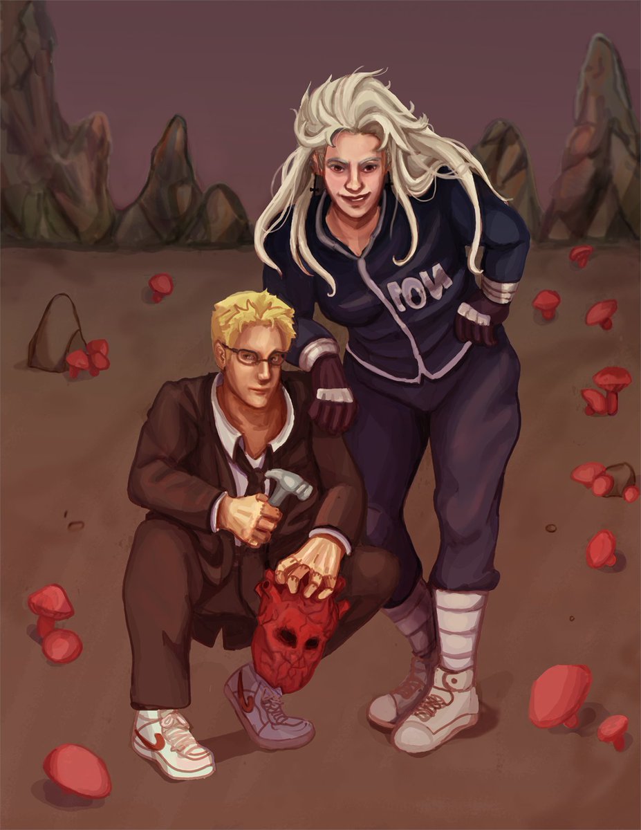 casktus's tweet photo. looks like I didn't ever share my 2019 dorohedoro digital fanart here. I still like it very much... https://t.co/Ng47mdPkuV