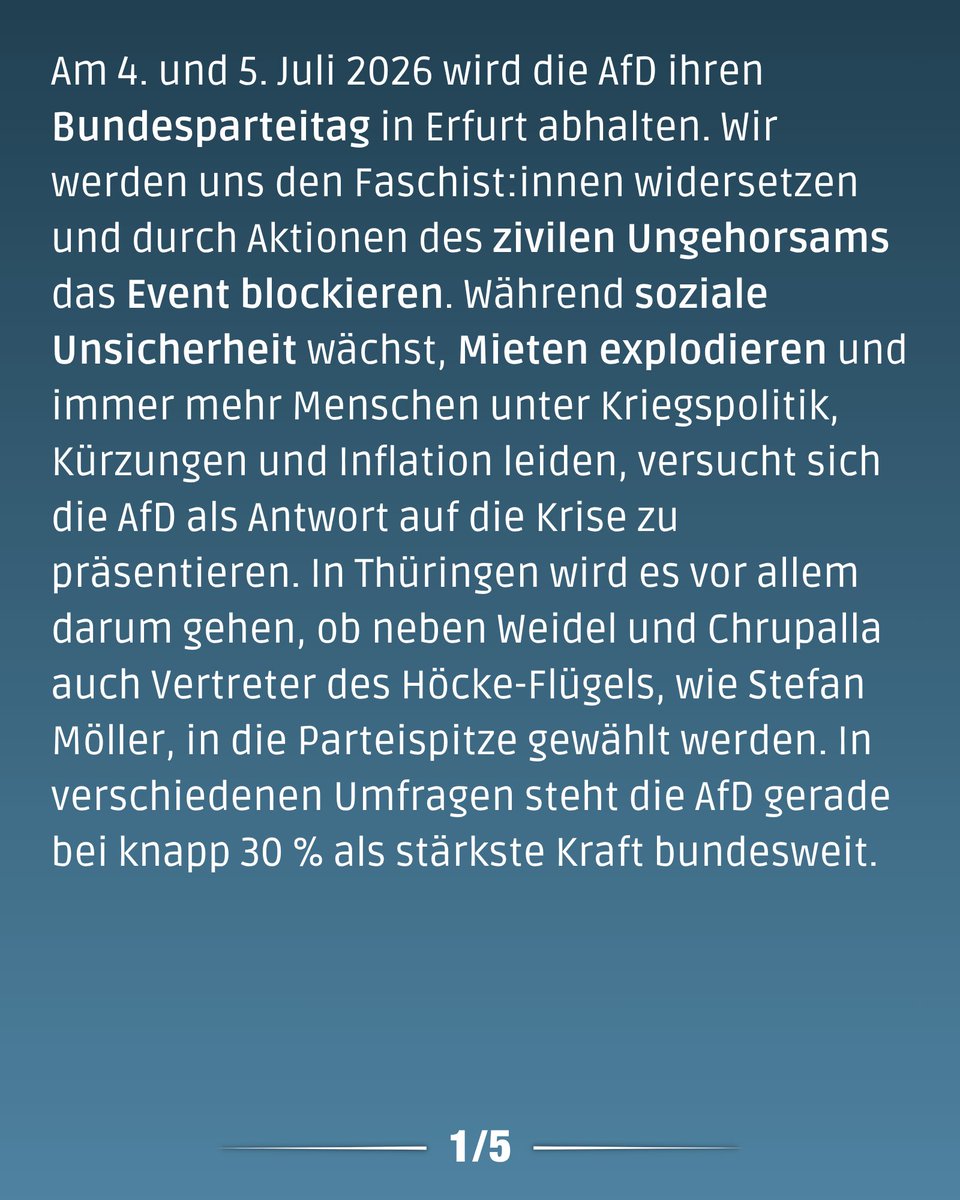 FKOonline's tweet photo. Am 04.07. fahren wir nach Erfurt! Und hier könnt ihr nachlesen warum.

AFD blockieren, gegen den Faschismus organisieren!

#widersetzen #afdparteitag #afdblockieren https://t.co/w06j8wS86n