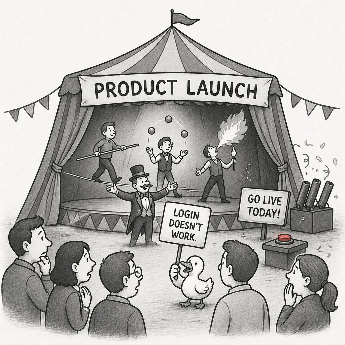 MichaelGaigg's tweet photo. 🚀 NEW HITCHHIKER PATTERN DROPPED 🚀

And somehow… we’ve reached Pattern #50 🥳

What better way to celebrate than with the thing that stops launches, kills demos, and appears precisely when executives are watching:

New entry ↓
https://t.co/qPL2v3SQWZ https://t.co/uSoZSjDTnc