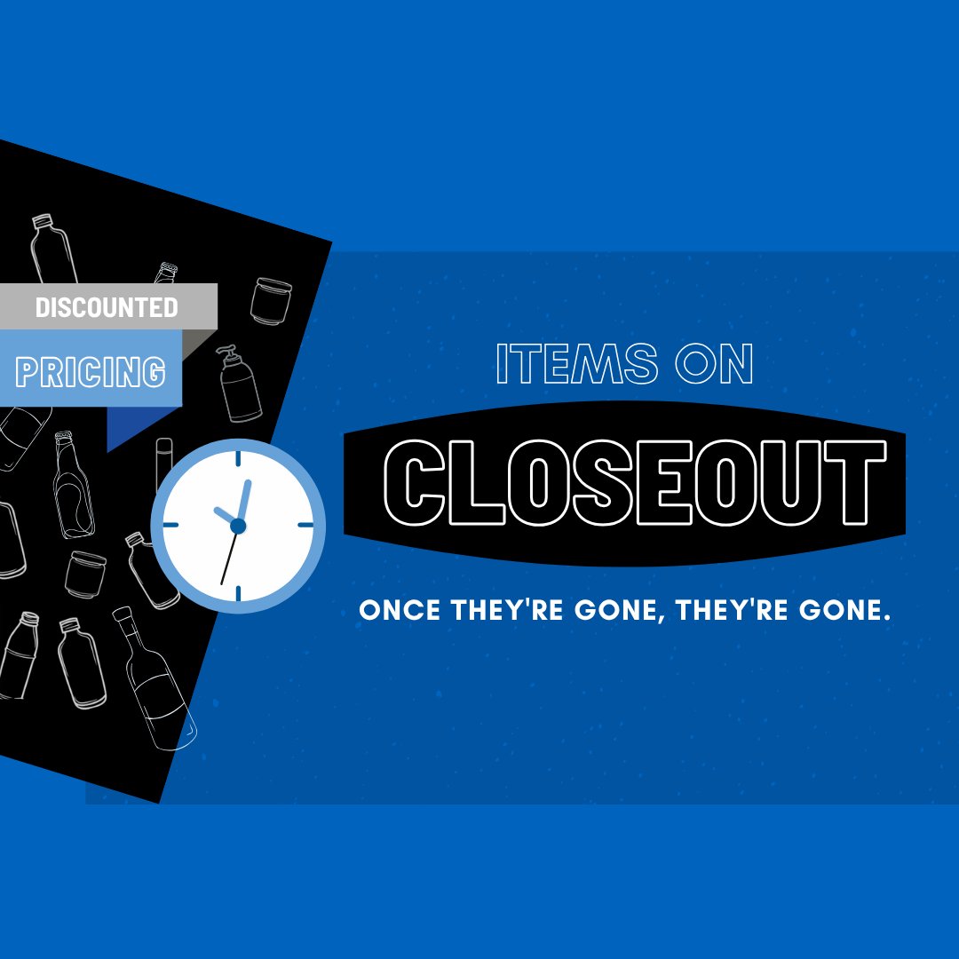 sks_bottle's tweet photo. 🚨 Closeout Items Available

Save on select closeout packaging at SKS Bottle and Packaging.

Stock up on bottles, jars, and closures commonly used for a range of applications.

#Packaging #Wholesale #BulkPackaging #SmallBusinessSupplies #SKSBottle #Closeout #Restock https://t.co/A0phN38N4s