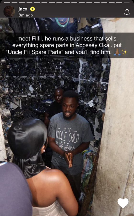 unclefiifii's tweet photo. Gyakie endorsed the Abbosey okai boy on snap. Help me thank her👏❤️ https://t.co/Wwz00LgvtW