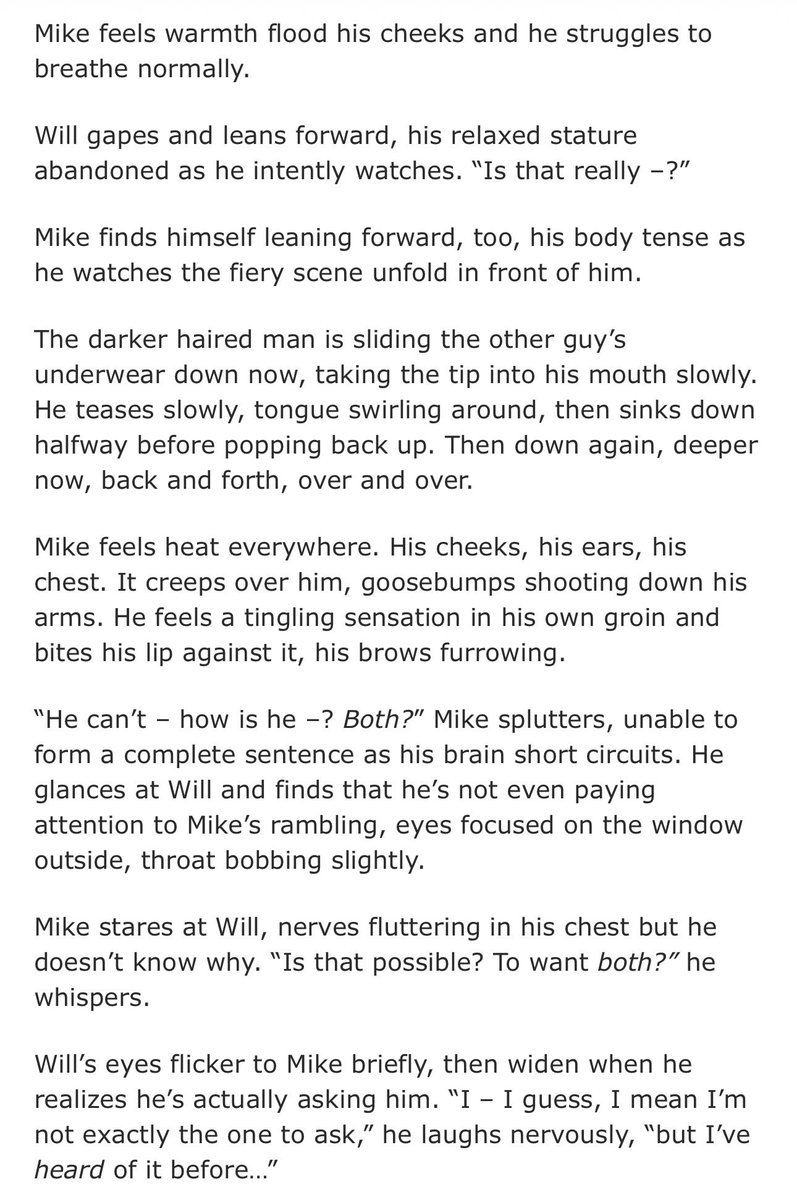 athousandcas's tweet photo. posting a snippet of my completed #byler fic until I find all my switch/bottom Mike believers π #lawlessbyler #bottommike https://t.co/oG3qrlASU8