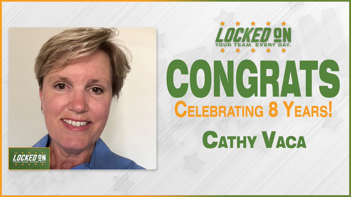 LockedOnNetwork's tweet photo. Congratulations to Locked On's Accounting Manager Cathy Vaca who just hit eight years with Locked On! https://t.co/TlW1wqIu0J