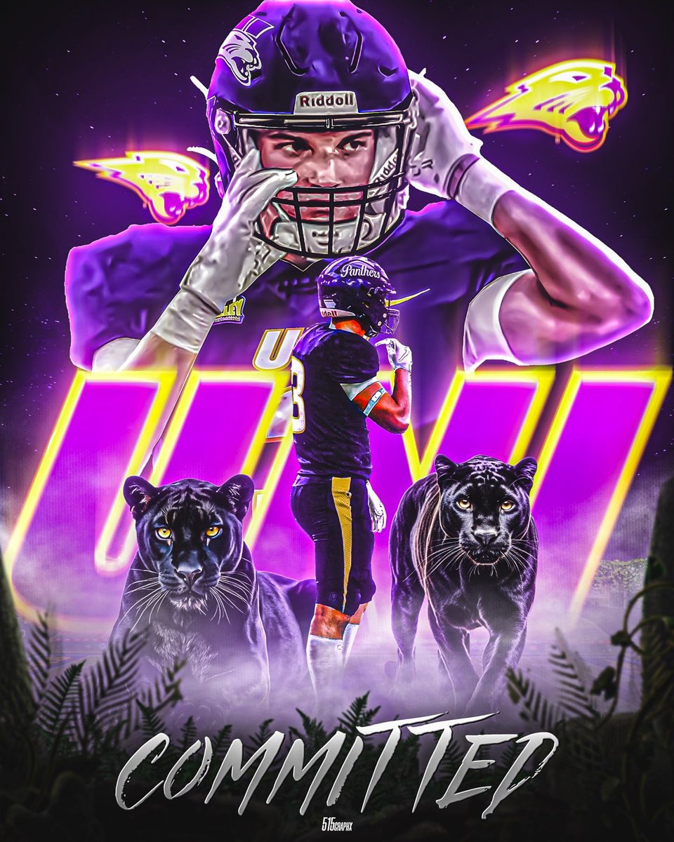 evangossling32's tweet photo. I am extremely excited to announce that I will be continuing my athletic and academic career at the University of Northern Iowa! Thank you to my family, friends, coaches, and everyone who has helped me along this journey. EVER LOYAL🟣🟡#committed 

@UNIFootball https://t.co/1xLeDmw9mN
