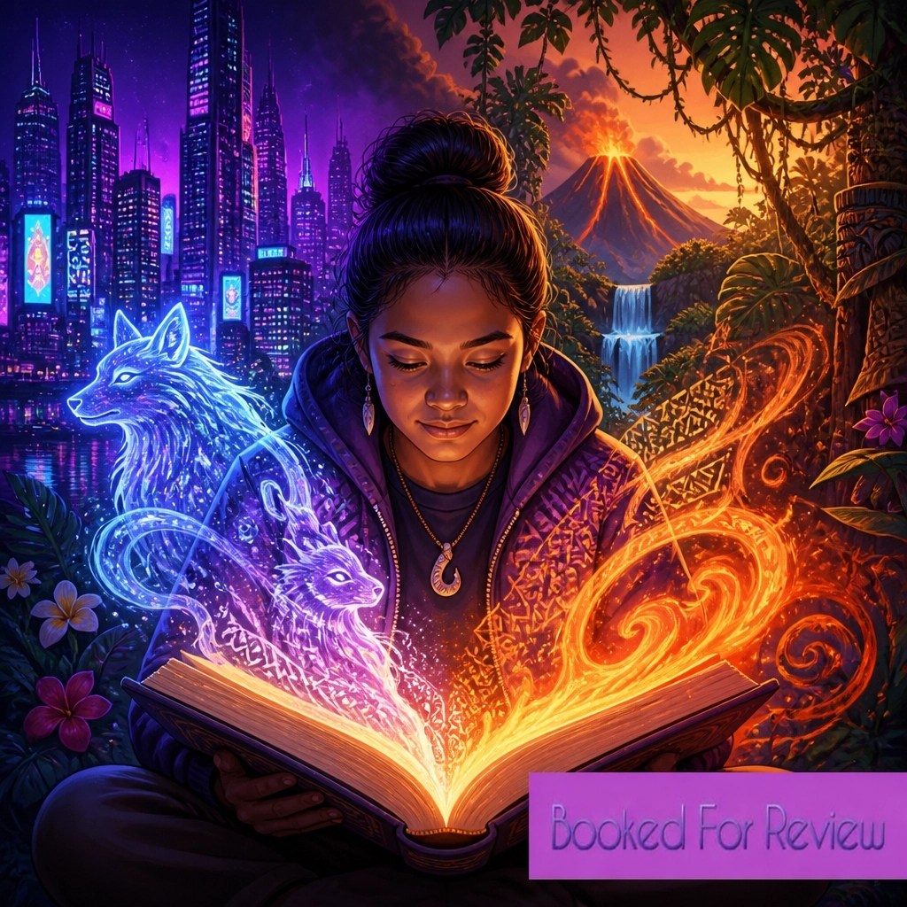 BookedForReview's tweet photo. Folklore meets the future. 📚 Indigenous and Native Hawaiian speculative fiction is redefining identity through magic and myth. From ghost dogs to fire goddesses, these voices are a must-read. Dive into worlds where tradition and tomorrow collide! ✨ #BookedForReview https://t.co/HH1UJc6e55