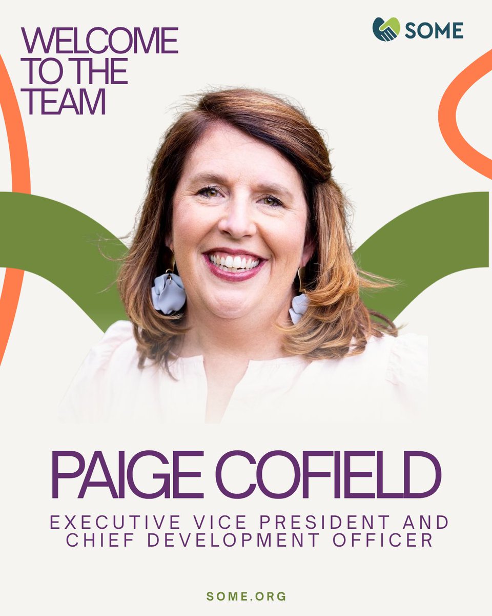 SOME_DC's tweet photo. We are excited to introduce Paige Cofield  as SOME's new Executive Vice President and Chief Development Officer. Paige comes to SOME with a career rooted in mission-driven work and a deep belief that authentic storytelling and genuine donor partnership are at the heart of lasting impact. A DC area resident for nearly two decades, she brings a lifelong commitment to ensuring every person has dignity, opportunity, and a place to call home. We could not be more thrilled to have her leading SOME's development and communications work as we continue strengthening our mission for the future.