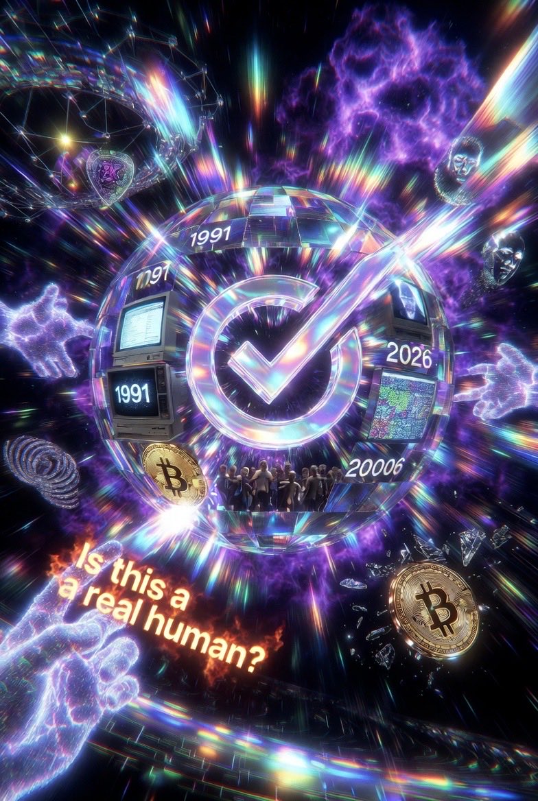 TrustIDProtocol's tweet photo. In 1991, nobody knew what the internet would become.

In 2009, nobody knew what Bitcoin would become.

In 2026, nobody knows what verified human identity will become.

But here's what we know:

Every device. Every platform. Every government.

Will need to answer one question:

"Is this a real human?"

TrustID is the answer. 🔐

$TRUST | #TrustID #Web3 #Vision