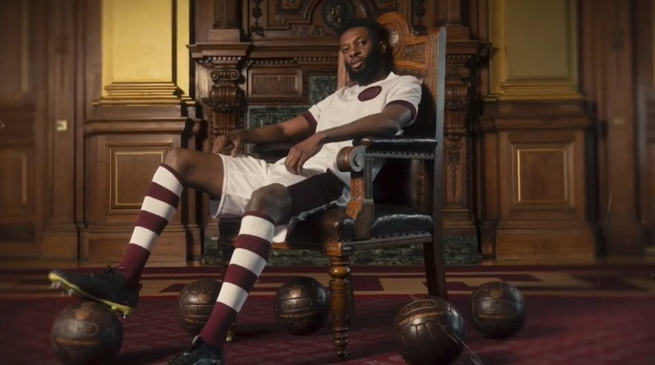 HeartsStandard_'s tweet photo. If there was an image that summed up Beni Baningime, it was when the club unveiled its 150th-anniversary kit. It dripped with aura.

Cool on the pitch. Cool off it.

@craigcairns001 on Beni's five years in Gorgie.

🔗 https://t.co/2HQNEjYjvY https://t.co/JG4xdA9fwB