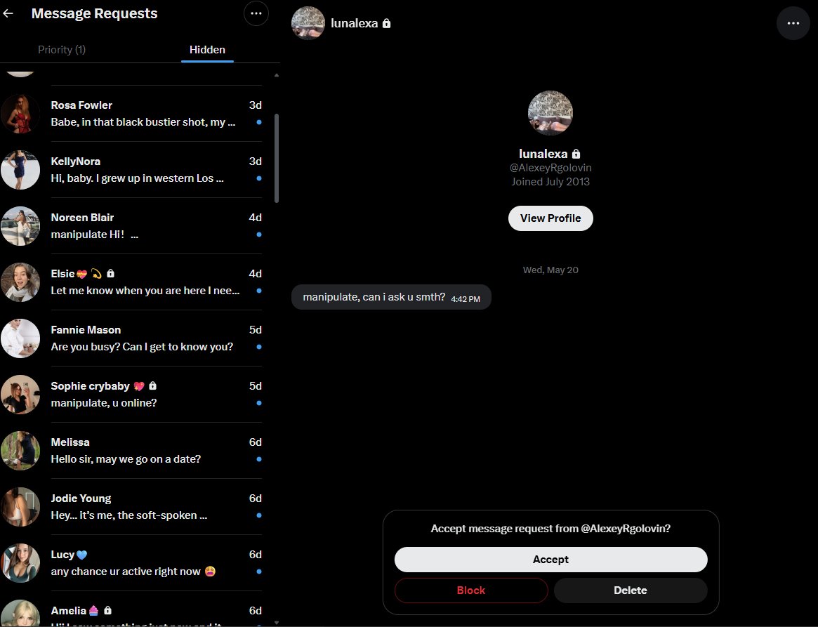 manipulate's tweet photo. Chat... so many girls want to talk to me. I guess they saw my crypto wallet. https://t.co/V81xFIFtDy