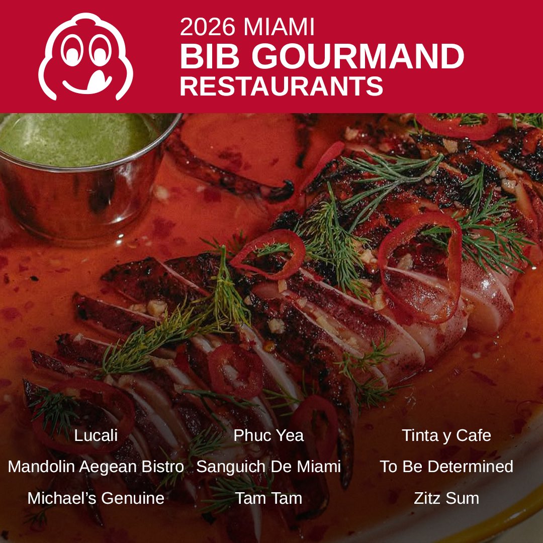 visitmiami's tweet photo. Big flavor, great value, and plenty to crave 😋 Congratulations to the Miami &amp; Miami Beach restaurants recognized with Michelin Bib Gourmand distinctions this year proof that incredible dining doesn’t have to come with a sky-high price tag. #MICHELINGUIDEFL @MichelinGuideNA https://t.co/1NTTJwDV8b