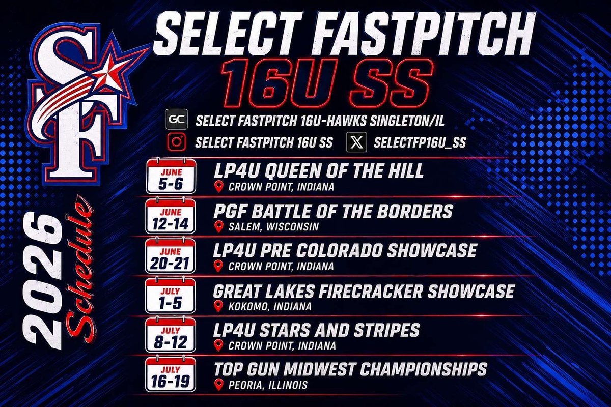 LydiaUrbasek3's tweet photo. Almost that time!! Can’t wait to be back at it this summer with my girls. Here is my summer schedule!
@SelectFP16u_SS 

@DrakeSoftball @LindsayDiehl00 https://t.co/Mi6FH6bUMj