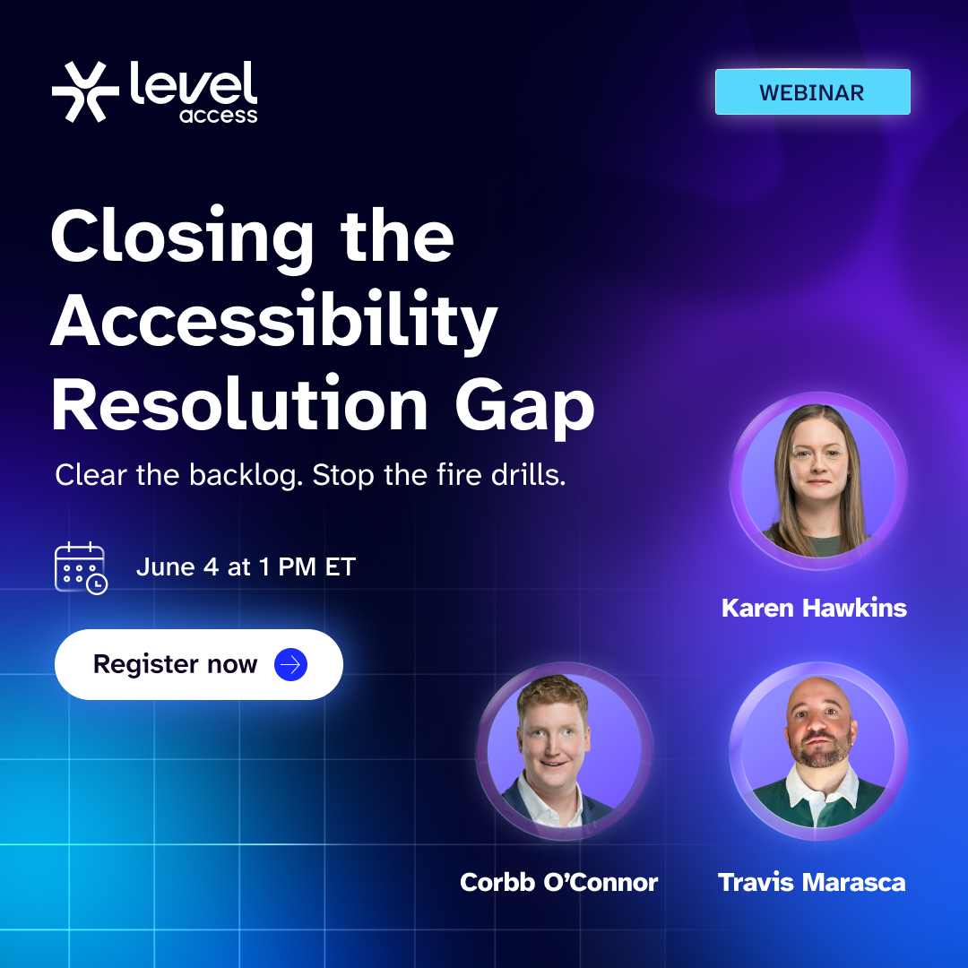 LevelAccessA11y's tweet photo. Accessibility issues don't keep coming back because your team isn't trying. They come back because the fixes never make it to the system level.

Join us next week—June 4 at 1 PM ET—to learn how to close that gap for good. 
→ https://t.co/x8I8VRkJLP
#A11y #WebAccessibility https://t.co/uVuL6vuV7I