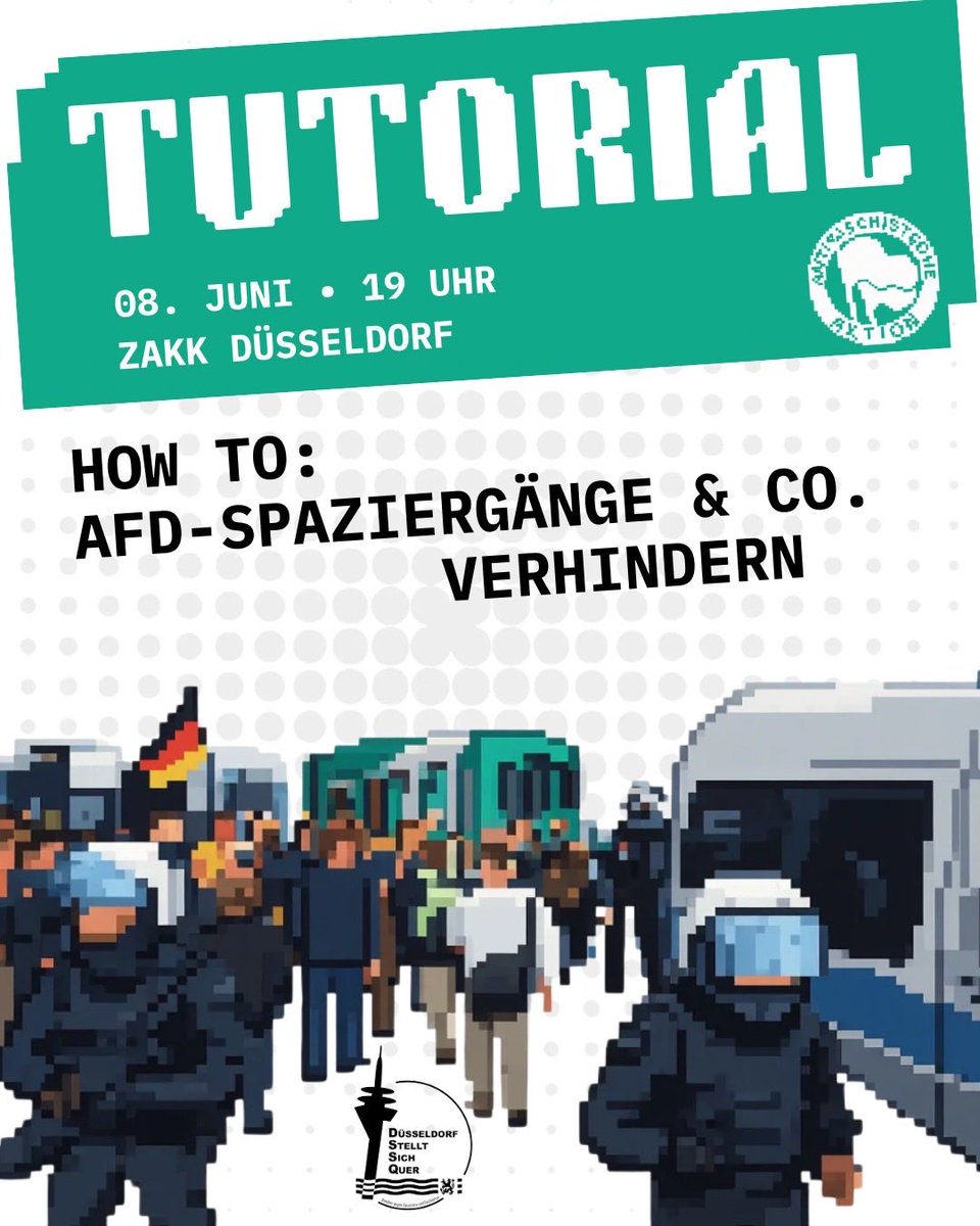 duesseldorfquer's tweet photo. Wer ist diese AfD Düsseldorf und was machen wir gegen sie?
08.06.2026 im Zakk Düsseldorf, Fichtenstraße 40
40233 Düsseldorf

19 Uhr
Was ist diese „neue“ AfD, warum organisiert sie schlechtbesuchte Spaziergänge und Abendveranstaltungen? Ein Impulsvortrag von DSSQ mit der (1/5) https://t.co/BQMXdTnGhx