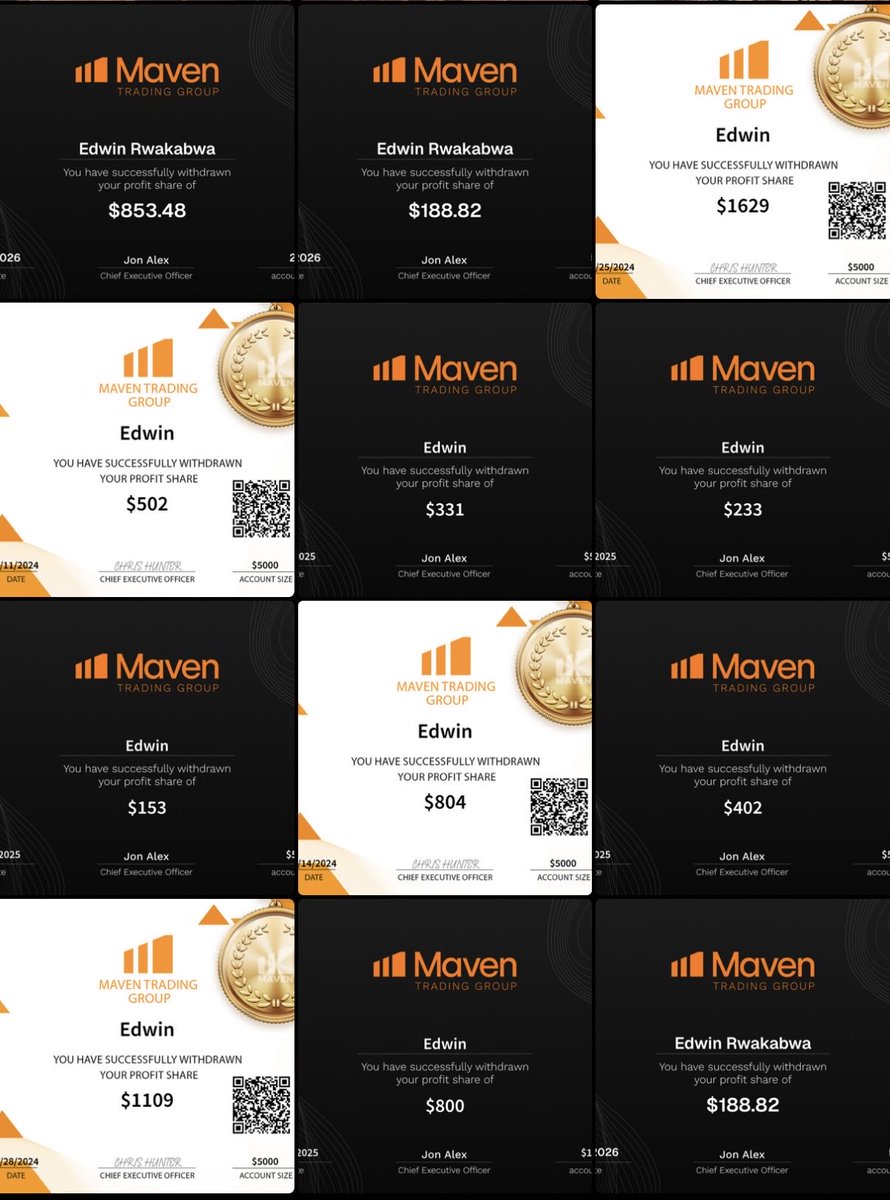 edwinmtjk's tweet photo. Payouts from @Maventrading most of them were instant accounts https://t.co/uTejSivY8Z