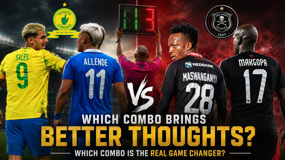 amp_lb's tweet photo. It’s the 69th minute.
Which combo is the REAL game changer?
#عیدقرباں_عہدمزاحمت #sundowns #OrlandoPirates https://t.co/udsu5p4GFH
