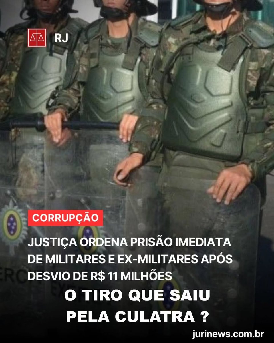 arc_maiana's tweet photo. 🚨 A Justiça Militar da União expediu mandados de prisão definitiva contra os condenados por um esquema de corrupção no Instituto Militar de Engenharia (IME). O prejuízo inicial estimado aos cofres públicos é de R$ 11 milhões. 👇

​Post 2/3:

​A decisão é do juiz federal substituto Sidnei Carlos Moura, após o trânsito em julgado. As investigações do MPM apontam que o grupo fraudou 88 licitações com empresas de fachada e notas falsas para simular compras de materiais de informática que nunca existiram ou "viravam sucata".

​Post 3/3:

​O cumprimento das penas foi dividido: militares da ativa ou reserva foram para o 1º BPE. Já os empresários civis e um ex-oficial que perdeu o direito à patente foram encaminhados ao Complexo de Bangu.