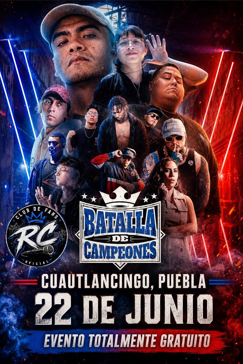 CFOficialRC's tweet photo. ⚠️🚨ATENCIÓN PUEBLA🚨⚠️

Batalla de campeones estará presente en la feria de Cuautlancingo 🚨

Evento totalmente gratuito 🔥

#freestyle #rc #universorc #batalladecampeones https://t.co/mDkP3HVwFu