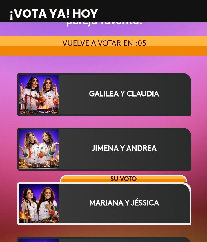 NancyArmyRM's tweet photo. Votando por #DosCopitas #HoySoyElChef

https://t.co/uRXpv1gmDS https://t.co/NF4ZJyGhgK