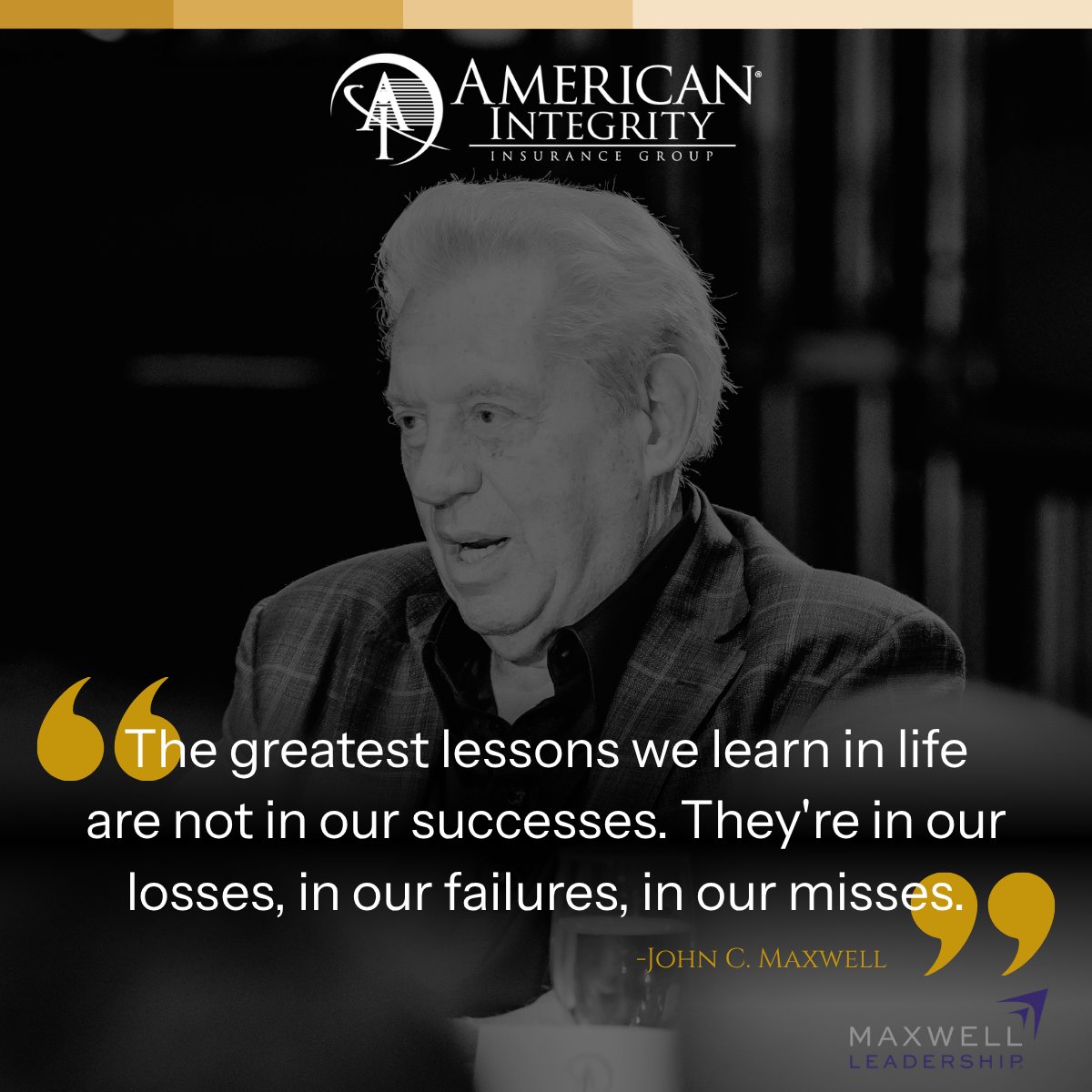 AmIntegrityIns's tweet photo. Failure has a way of teaching lessons success never could.

In business, leadership, and life, the moments that challenge us often become the experiences that shape how we communicate, how we respond under pressure, and how we continue improving moving forward.

Supporting people through challenging and uncertain situations requires patience, perspective, and a willingness to keep learning through it all. The ability to grow from setbacks, adapt, and continue improving influences not only how we lead internally, but also how we serve our agents, policyholders, and communities.