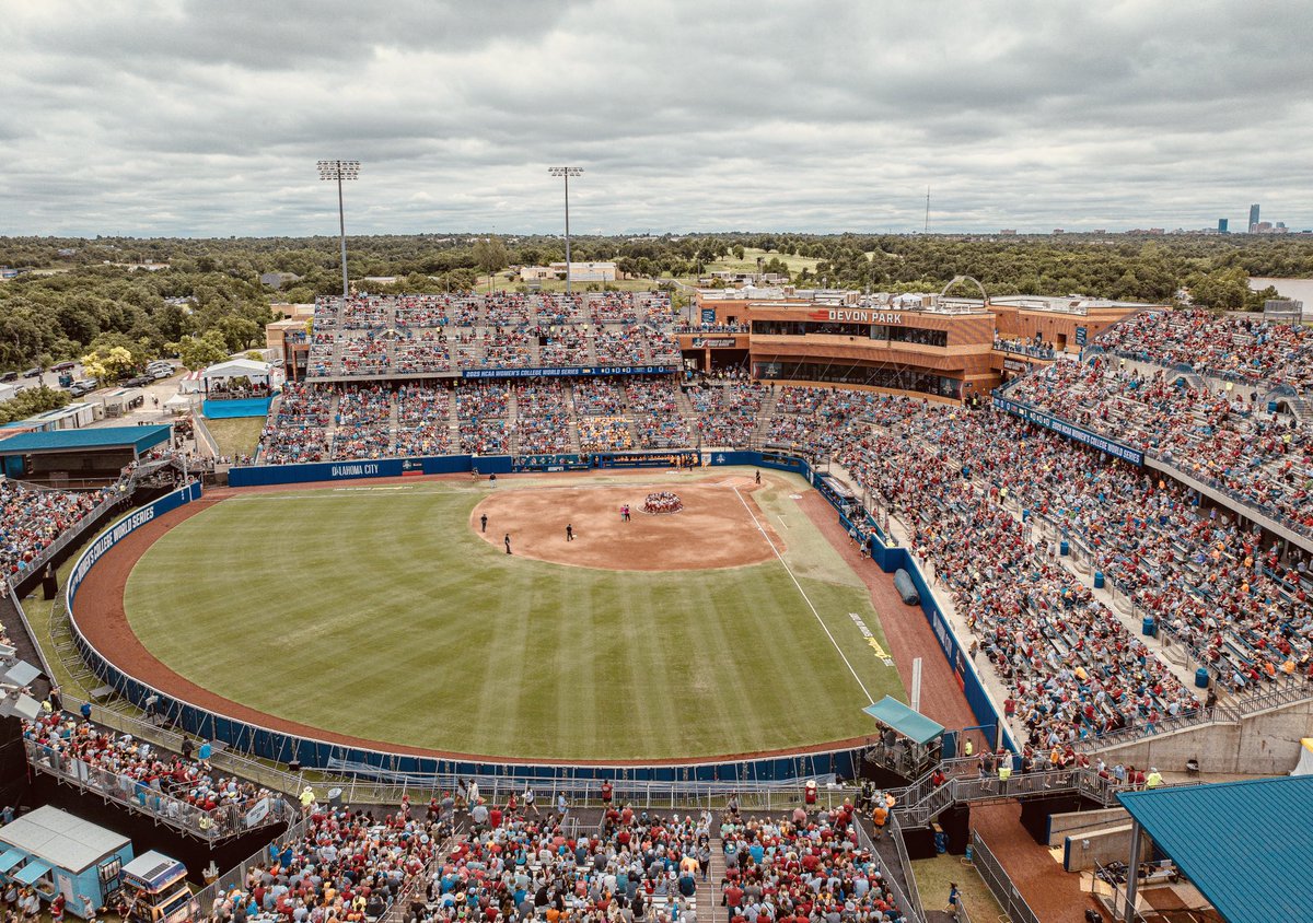 davidfholt's tweet photo. Oklahoma City is the Softball Capital of the World and the home of the 2028 Los Angeles Olympics softball tournament.  And today, we welcome back one of our favorite annual traditions - the Women’s College World Series!  

To the greatest and largest softball stadium in the world, we welcome the teams and fans from Texas, Alabama, Nebraska, Tennessee, UCLA, Arkansas, Texas Tech and Mississippi State!  Enjoy our championship city!