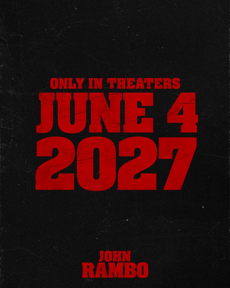 RottenTomatoes's tweet photo. #JohnRambo hits theaters on June 4, 2027.

The prequel film stars Noah Centineo and is directed by Jalmari Helander. https://t.co/u9IGtSDzCu