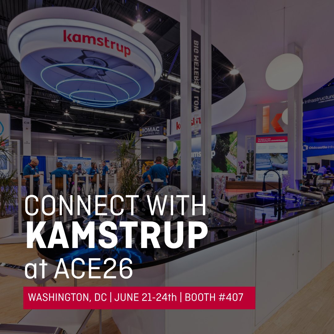awwa's tweet photo. Heading to D.C. for #ACE26, June 21–24? Come see the Kamstrup team at Booth 407. Chat with our technical experts, see live demos, and connect with fellow utilities and water professionals. #Kamstrup https://t.co/HLL52AuE05