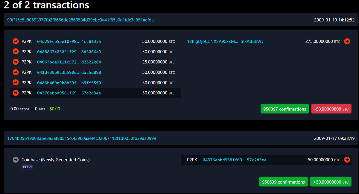 the plot thickens. Block 814, also likely mined by Satoshi as it's ...