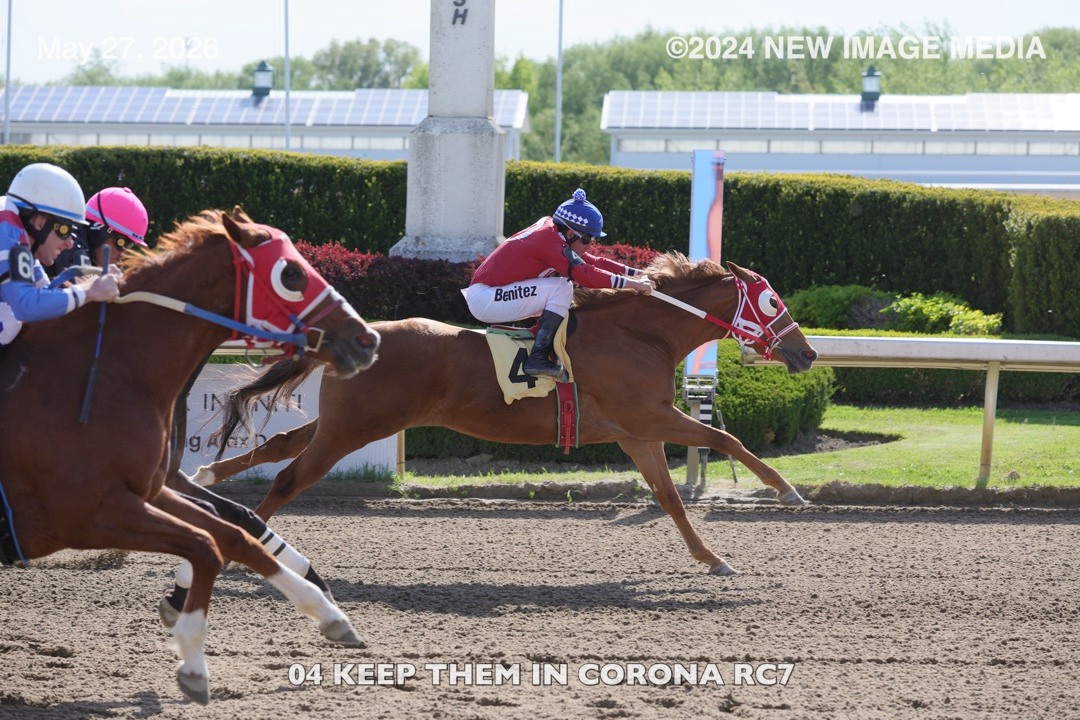 AjaxDowns's tweet photo. Here’s a quick recap for Ajax Downs Quarter Horse racing — Wednesday, May 27, 2026:
It was a bright, fast-track afternoon at Ajax Downs with 7 races,  sunny weather, and a fast track .
Highlights from the card:
Race 4 brought the biggest win price of the day, with Keep Them in Corona and jockey Diego Benitez taking the 110-yard maiden race, paying $13.90 to win. Goodlookingperry and Brian Bell finished second, with Lil Phyler third.
Race 5 was a strong 300-yard performance from Peighntmeadiamond, ridden by Brian Bell, who won over Chillin With Peeps and Embrace Your Fate. This was one of the standout races of the afternoon, with Peighntmeadiamond paying $5.00 to win.
Race 6 went to Maryland Magic, with Jesus Ambrocio Medina aboard, winning the 300-yard speed index race over Agent Ice and Perryokie.
Race 7 closed the day with Fiesty Feebee and Alexis Sanchez winning the 110-yard dash, paying $7.40 to win, with Queen Charlotte second and Shaken third. The final race also produced a 20-cent Pick 5 payout of $159.44.
Other winners on the card:
Race 1: Runawey Perry with Ramiro Castillo
Race 2: Ivory Queen with Cristian Benitez
Race 3: Suit Up with Diego Benitez