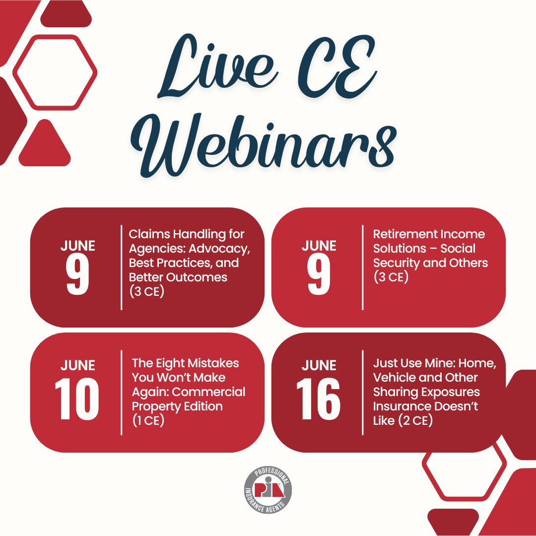 PIA_Michigan's tweet photo. Don’t Miss Our Next Live CE Webinars!

Our next live CE webinar is coming up soon! Join us for expert-led insights, practical takeaways, and meaningful discussion you can put into action right away.

Save your seat today: https://t.co/nnnNjvltzr https://t.co/qgbZU4AAtC