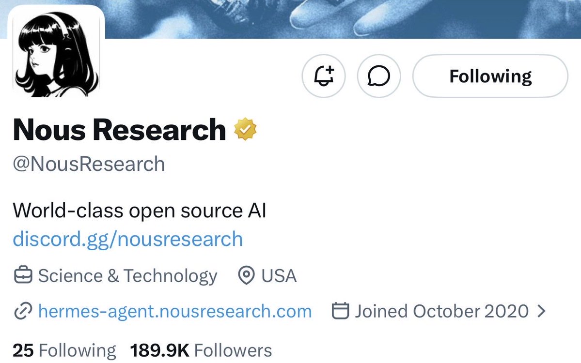 tonyGewrit's tweet photo. the majority of the major contributors of nous research now follow the dev of $HermesWorld .

will they be in agarotown on day 1 of web version going live. https://t.co/GjF5w9XiDh