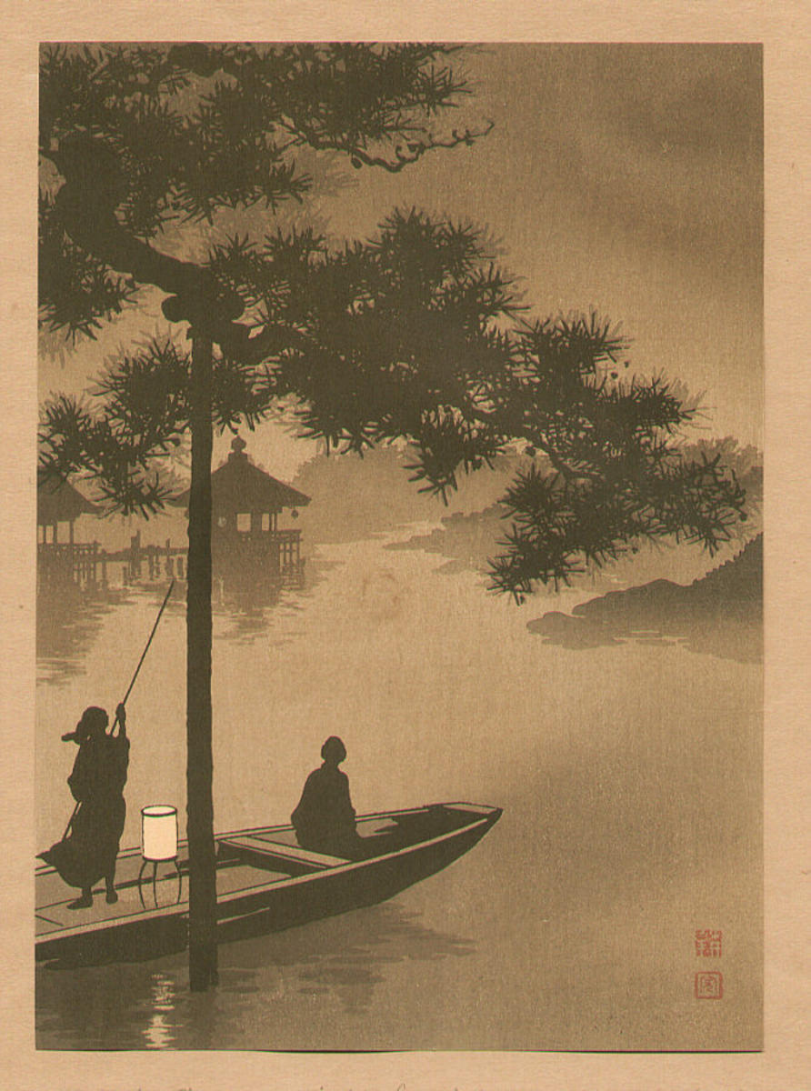 JapanTraCul's tweet photo. Lake Biwa, by Shoda Koho, ca. 1910s-1930s https://t.co/Ur8X0XglPL