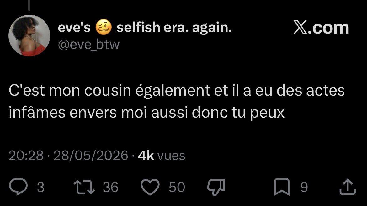 Yonihno7's tweet photo. Dire qu’on était tous en mutu avec ce monstre. Ce réseau est trop effrayant.Force aux victimes 🙏🏾 https://t.co/rx3JaSPUTi